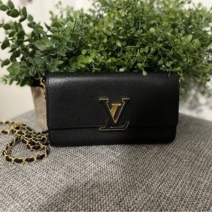 Louis Vuitton long wallet on chain